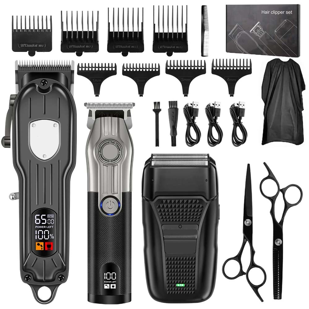 Electric Shaver Rotary - Professional Barber Hair Clipper Set for