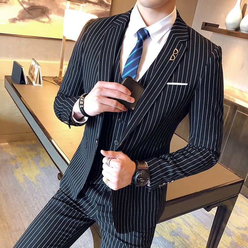Men's Slim Fit Pin Stripe Blaz - đánh giá và giá Men'S Grooming Uk