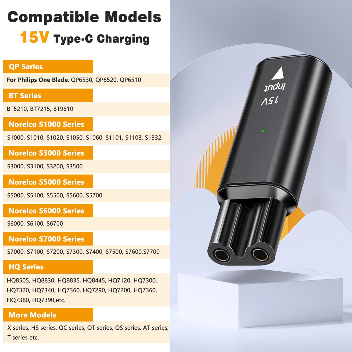 Brangdy 15V HQ8505 Type-C Shav - đánh giá và giá Electric Shaver Rotary