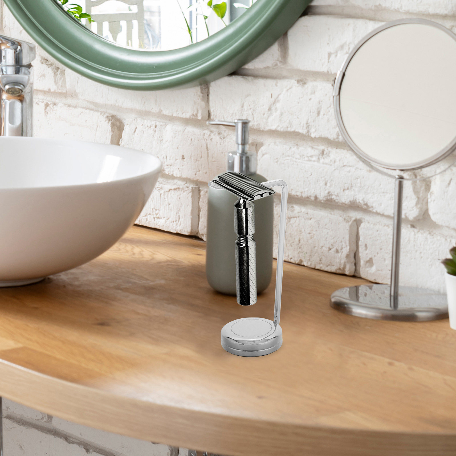 Metal Shaving Brush Holder and - đánh giá và giá Men'S Grooming Organizer