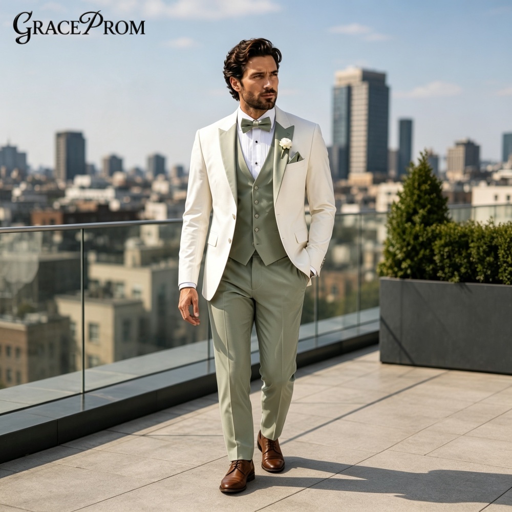 Elegant Notched Lapel Men Suit - đánh giá và giá Men'S Grooming Trends