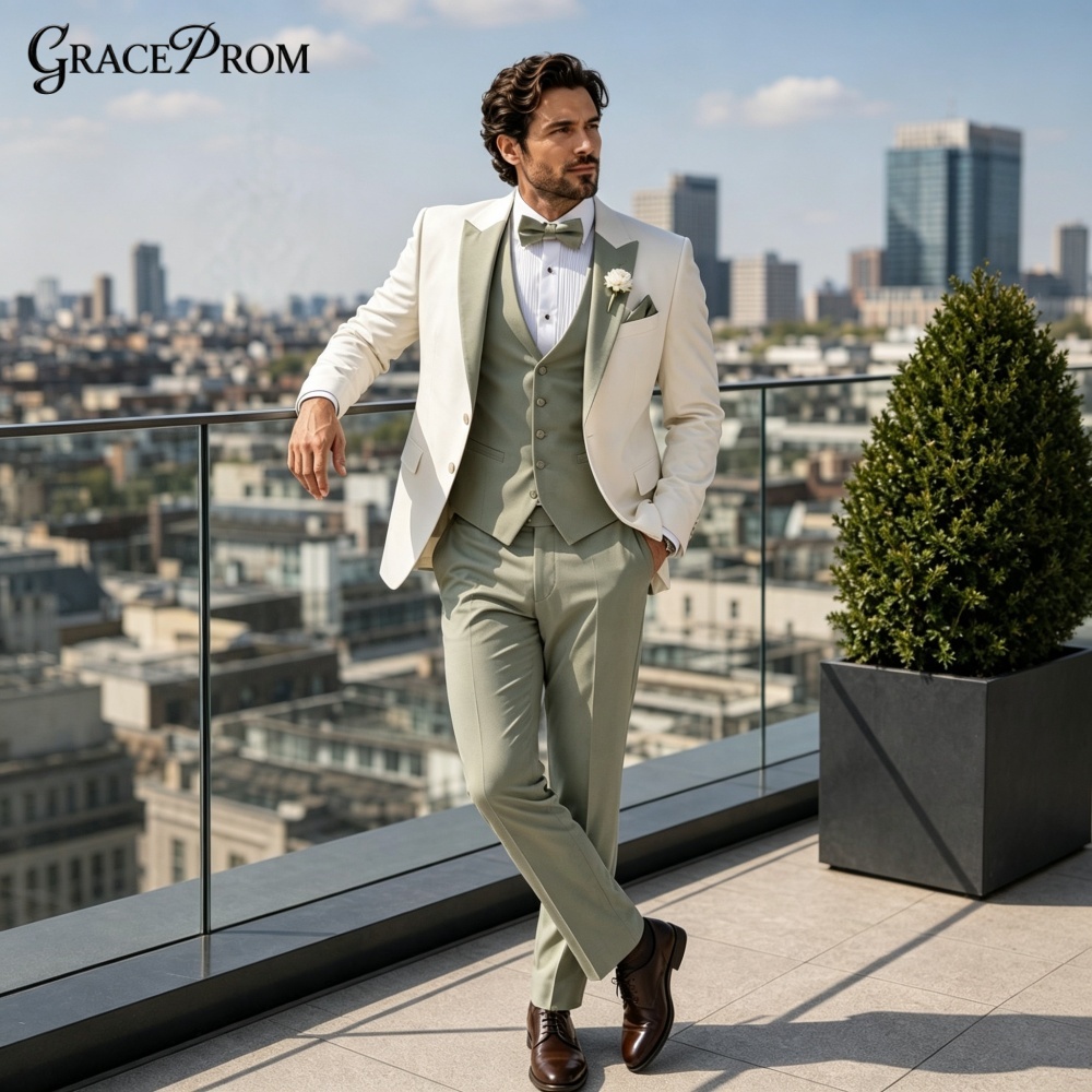 Elegant Notched Lapel Men Suit - đánh giá và giá Men'S Grooming Trends