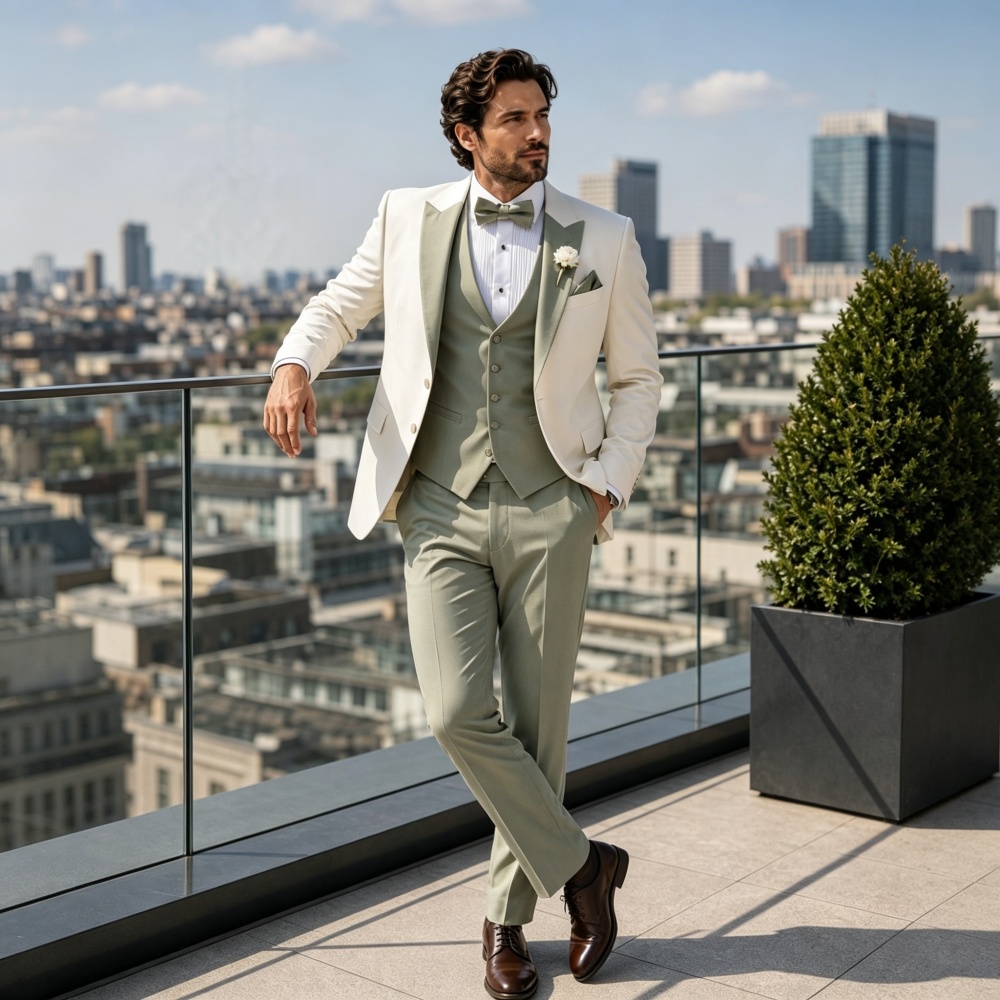 Elegant Notched Lapel Men Suit - đánh giá và giá Men'S Grooming Trends
