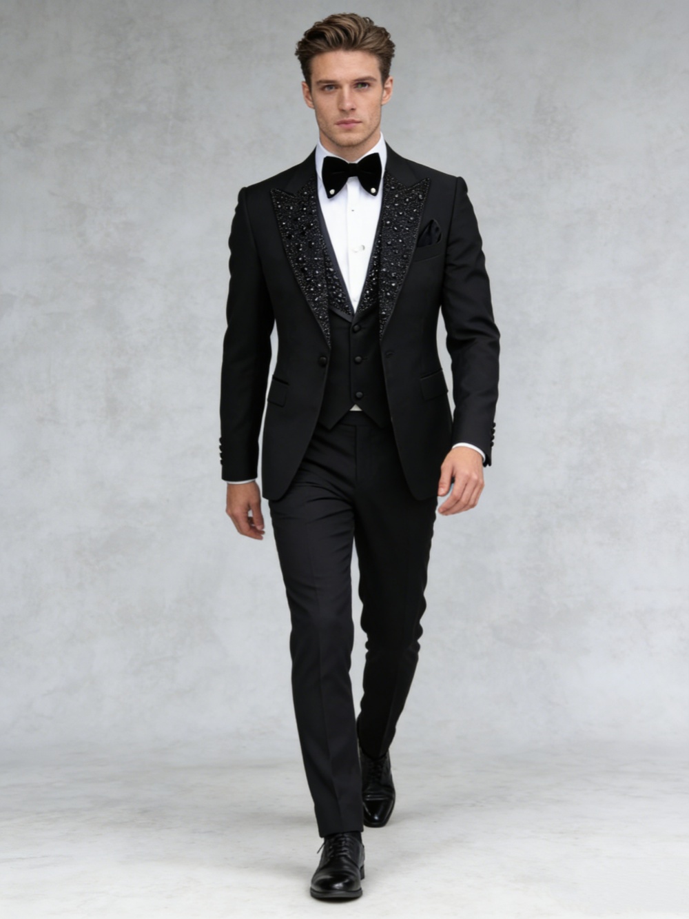 Men's Black Beaded Suit Set 3  - đánh giá và giá Mens Grooming Kit Luxury